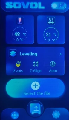 Selecting a file and starting a print on the LCD