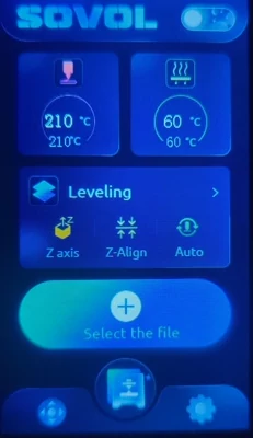 Setting the nozzle and print bed temperatures to 0 on the LCD